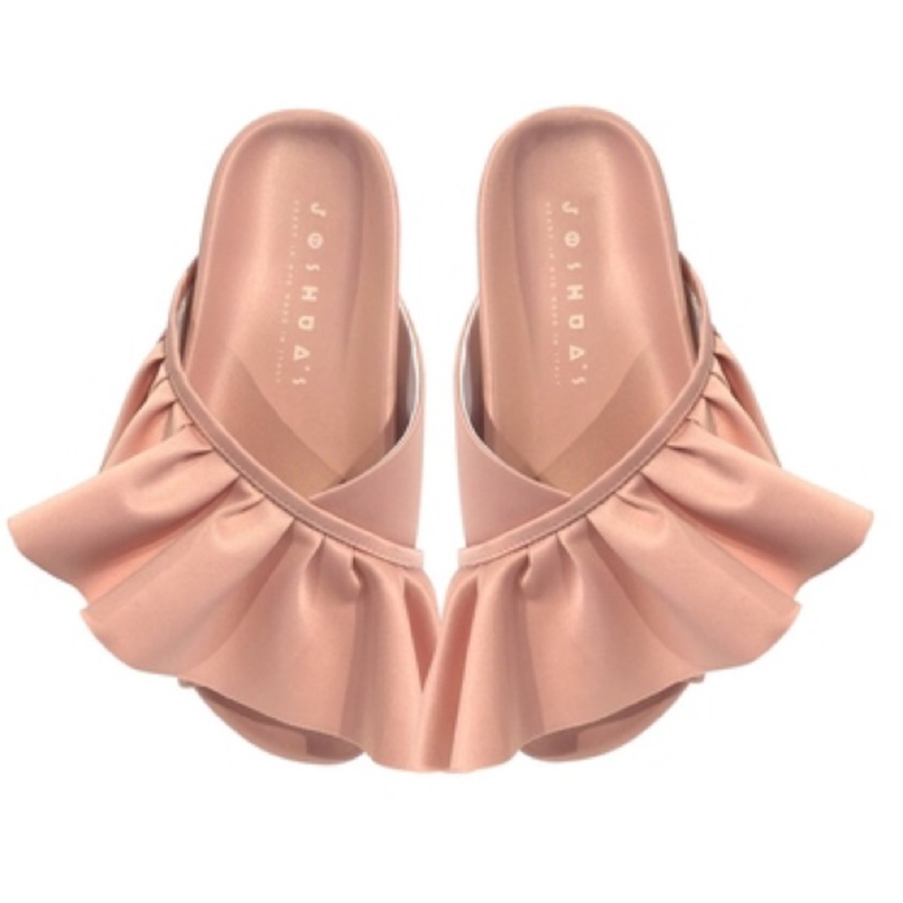 Joshua Sanders Satin Ruffle Sandals